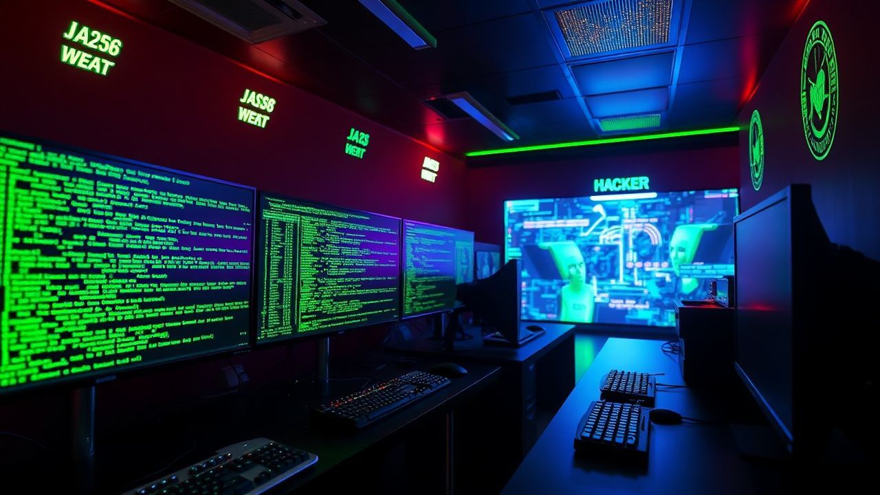 Futuristic Hacker Den Screens