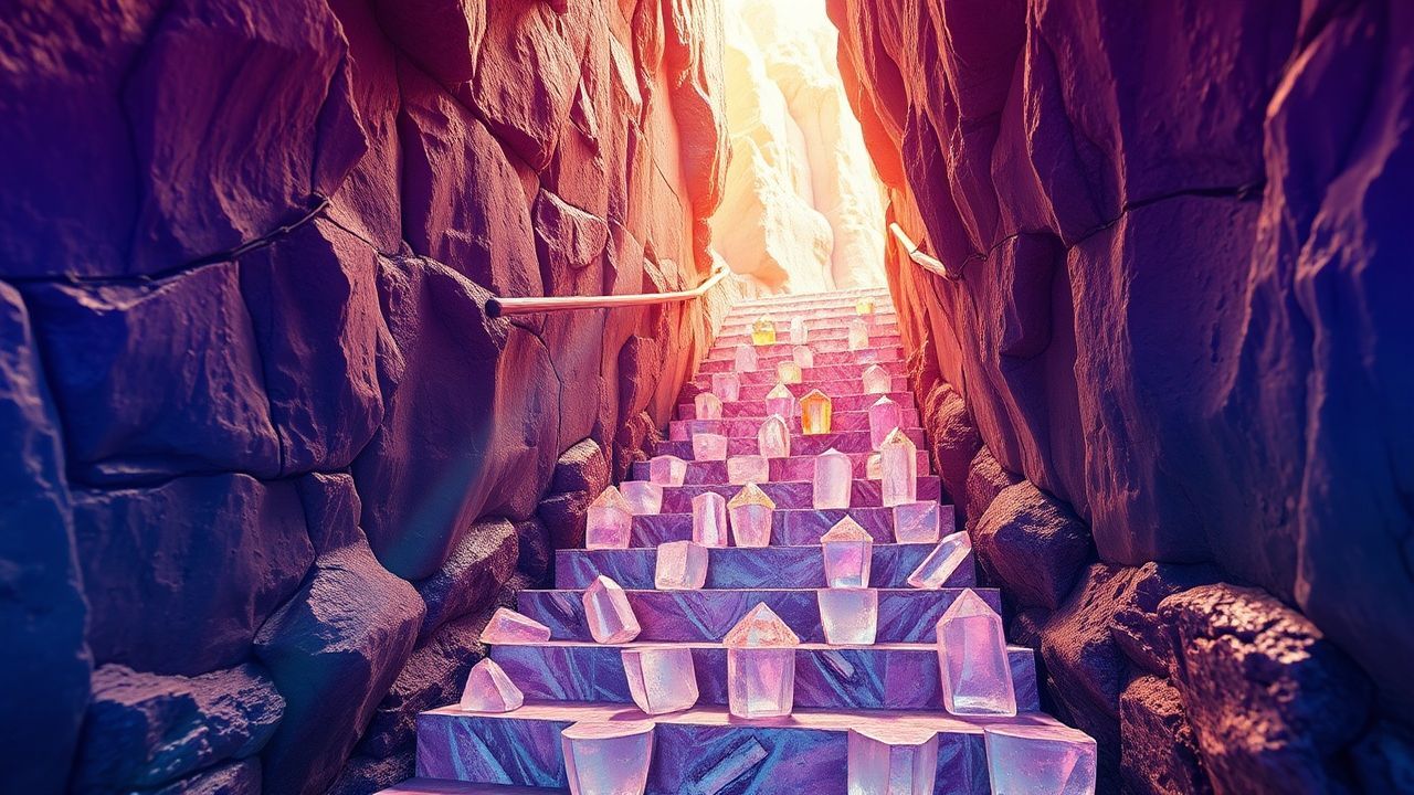 Vivid Bismuth Staircase Rainbow Crystal