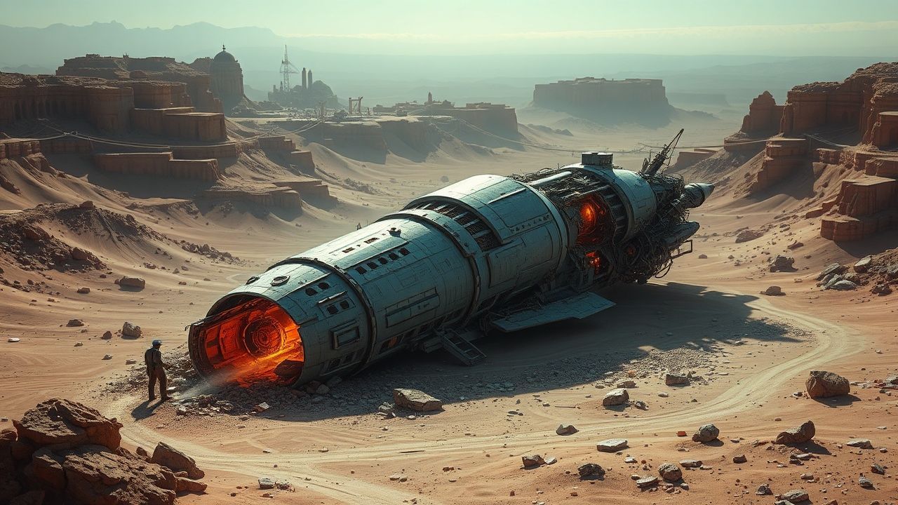 Orbital Crashed Alien Ship Ruins