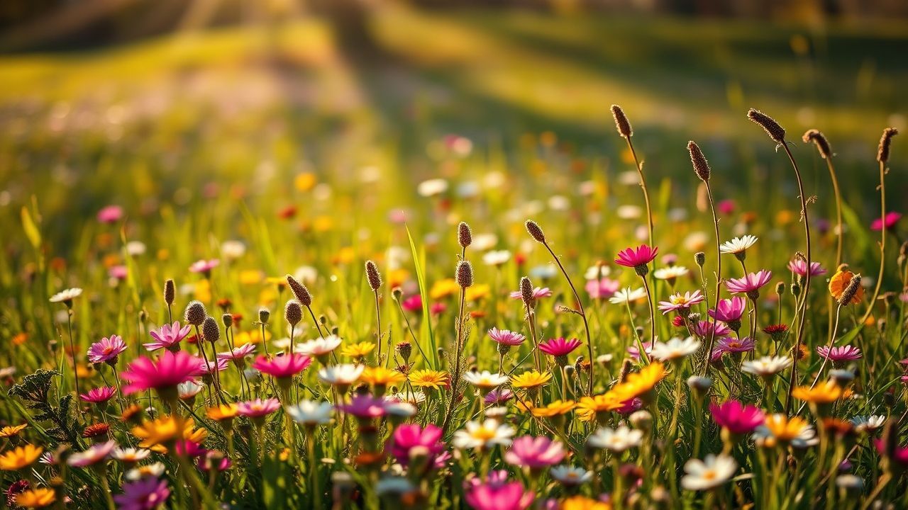 Stunning Meadow Wildflowers Carpet in Spring