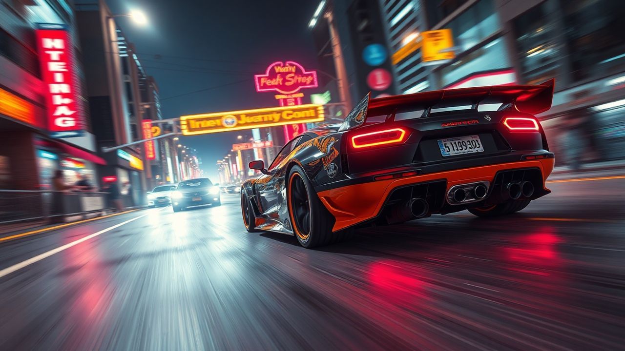 Vivid Street Race Modified Neon Dreams