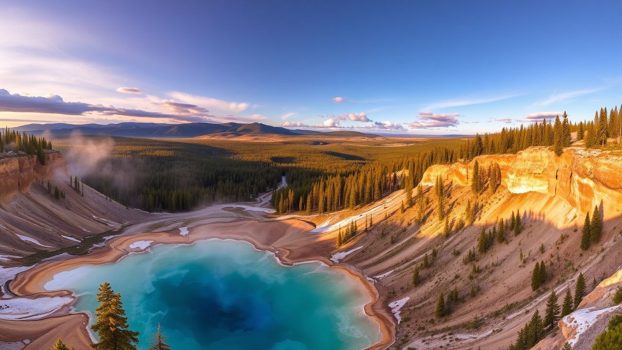 Pristine Yellowstone Grand Prismatic in Spring