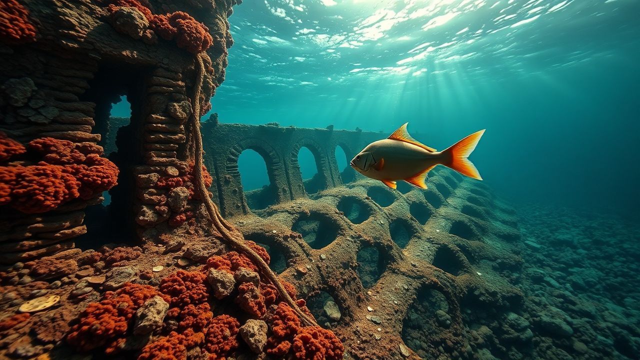 Coral Shipwreck Coral Encrusted