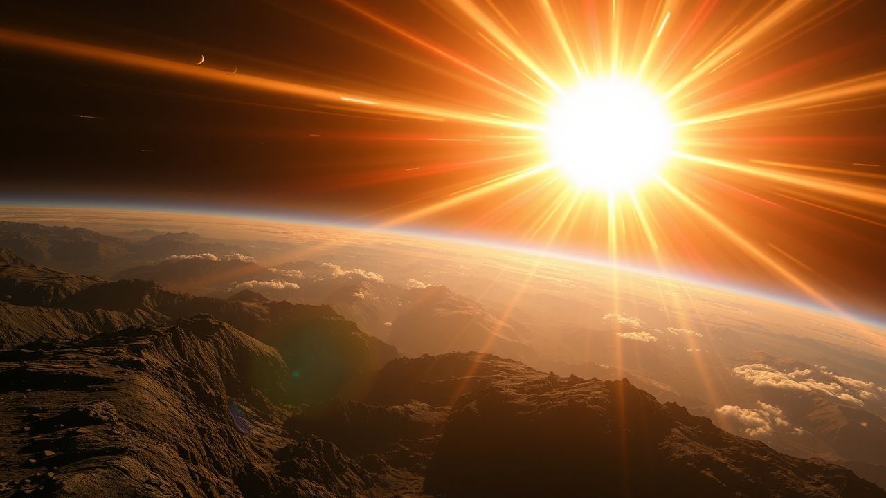 Nebulous Solar Flare Erupting