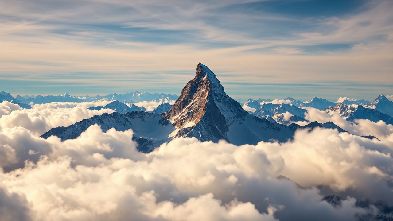 Radiant Matterhorn Pyramid Peak Drama