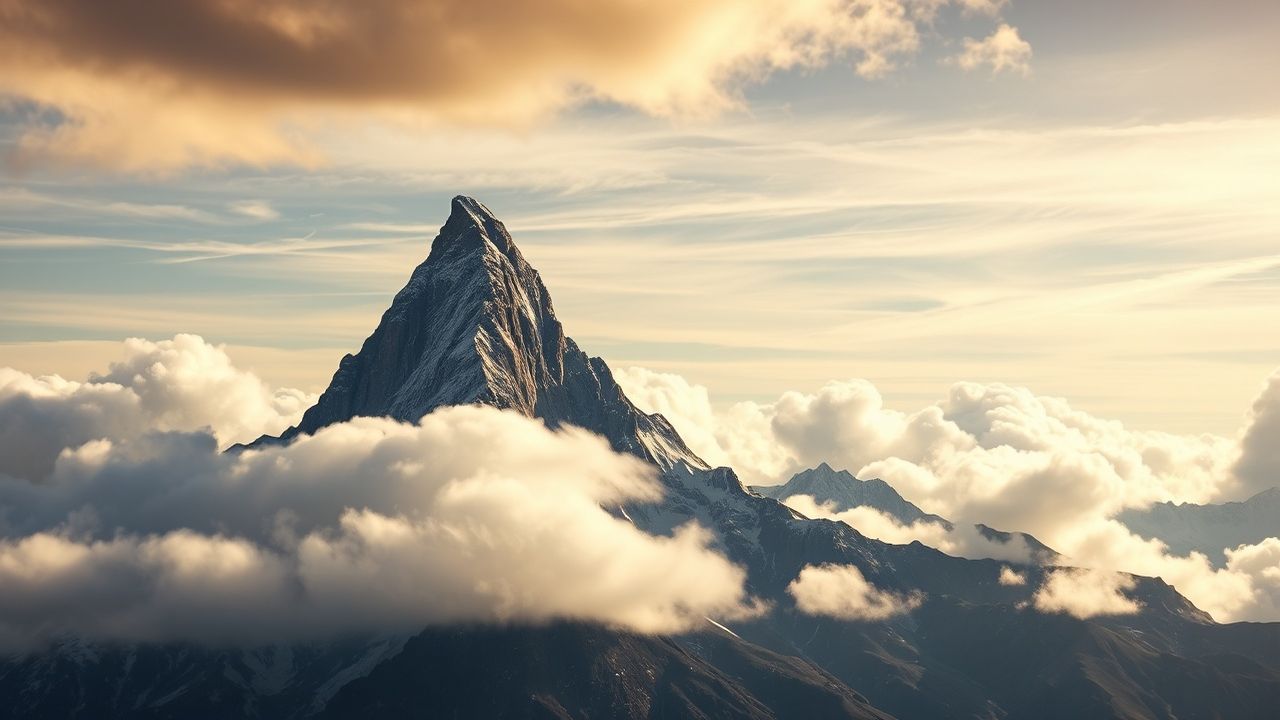 Radiant Matterhorn Pyramid Peak Drama