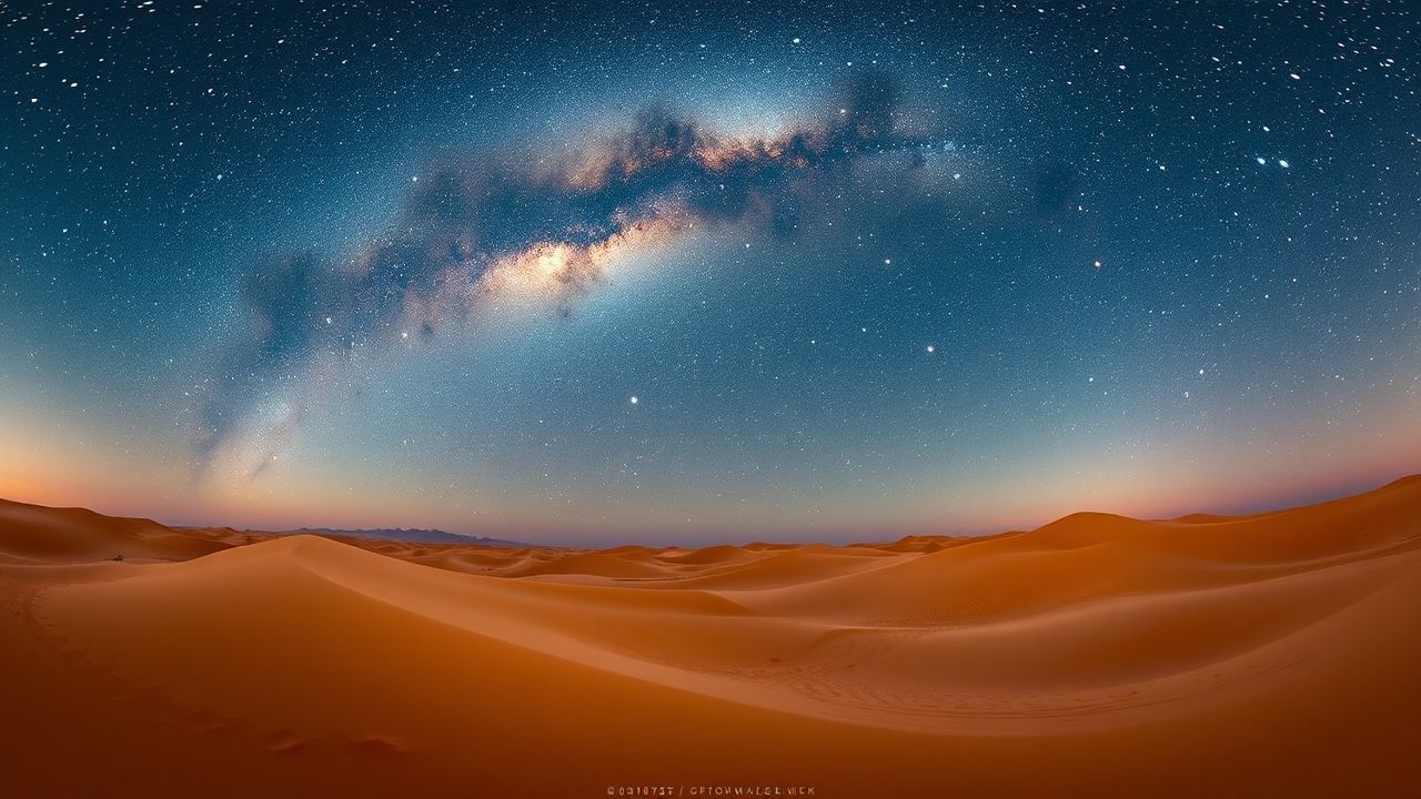 Tranquil Desert Milky Way by Night