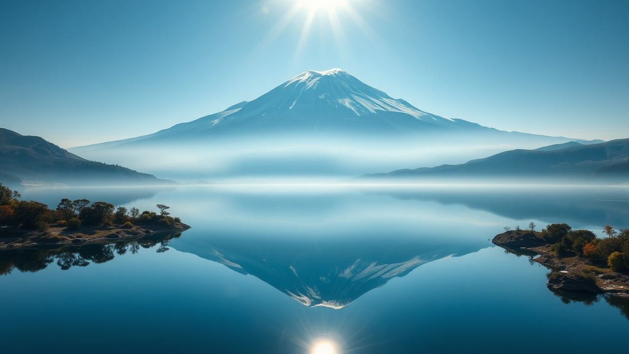 Ancient Mt. Fuji Mount Lakes Reflections