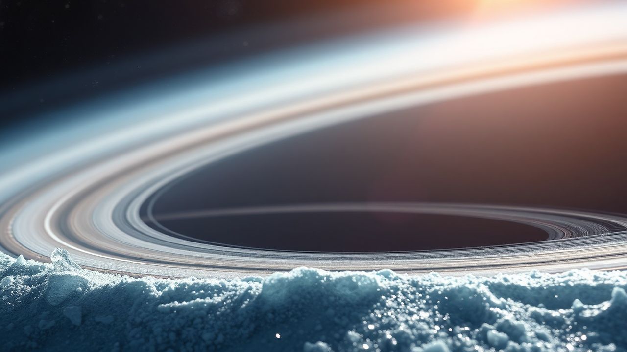 Nebulous Saturn Rings Edge