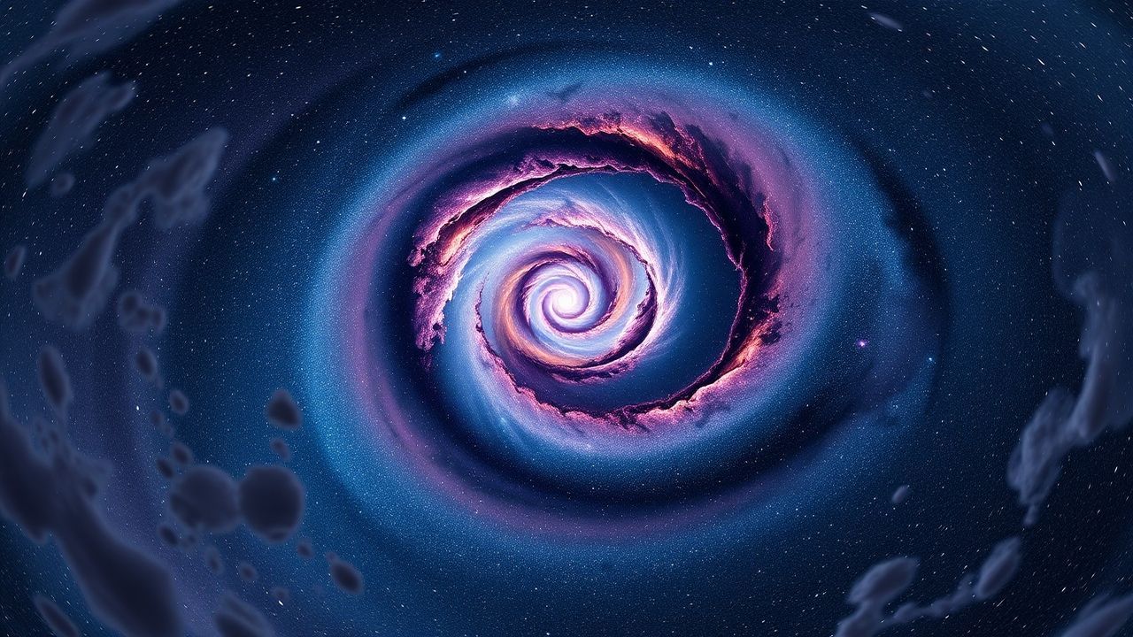 Nebulous Spiral Galaxy Arm Panorama