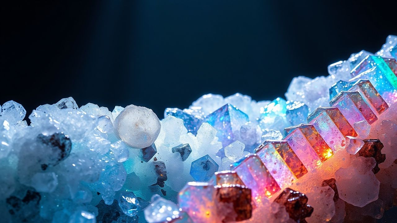 Iridescent Bismuth Staircase Rainbow Crystal