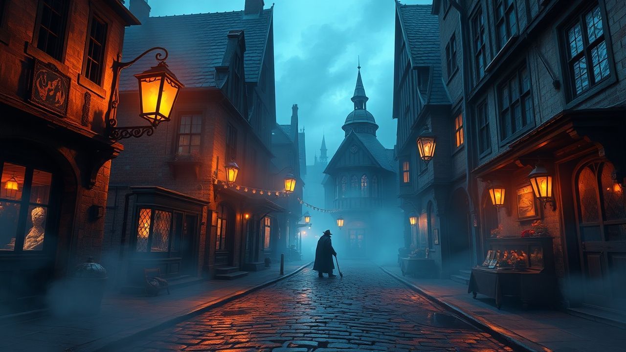 Twilight Plague Doctor Medieval in the Mist