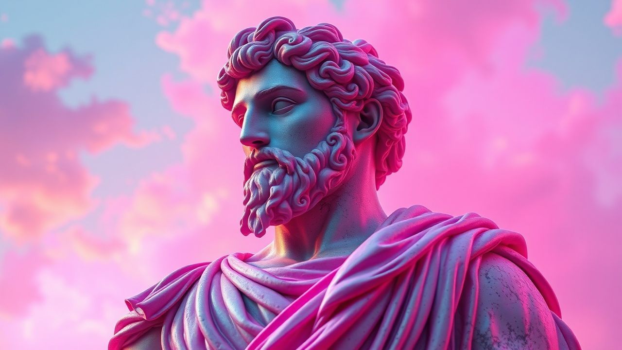 Digital Greek Statue Glitch