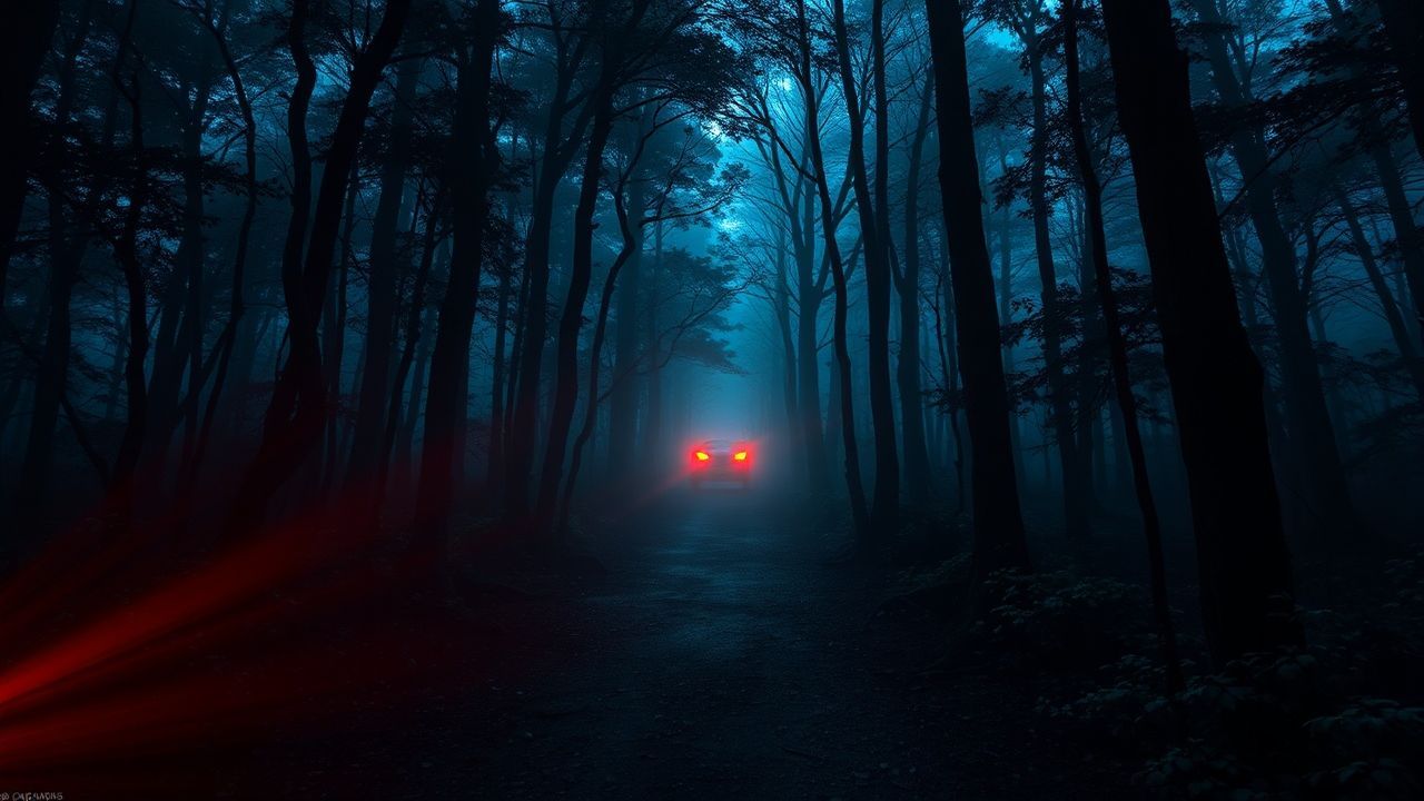 Spectral Dark Forest Path Glow