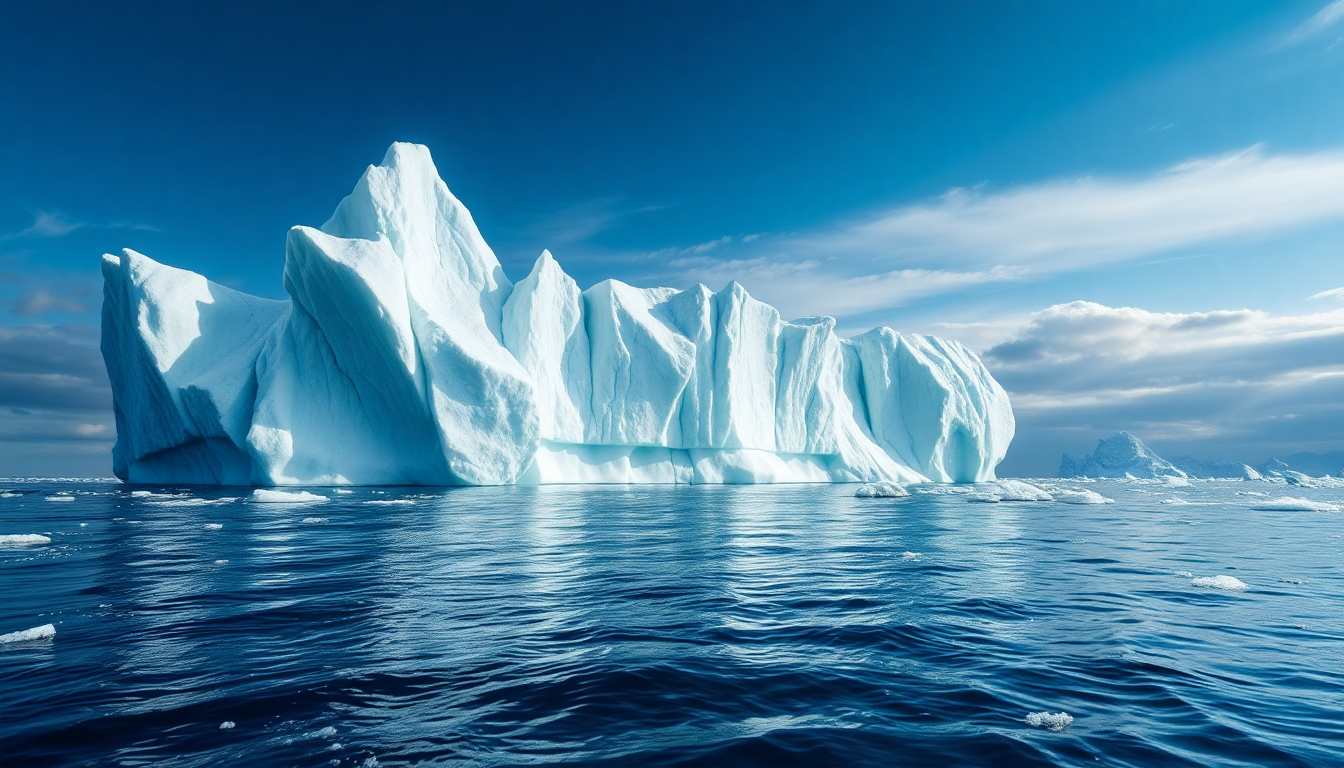 Exquisite Iceberg Sculpture Floating