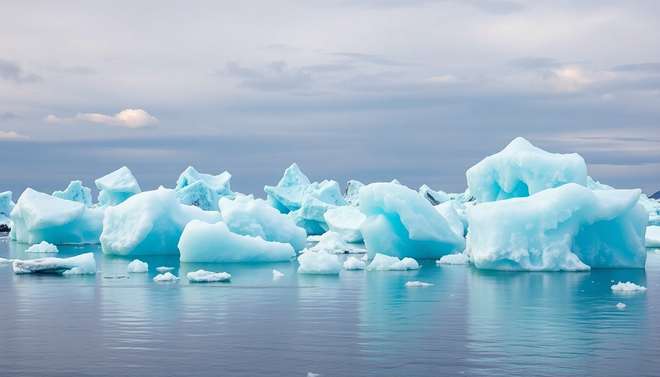 Dramatic Iceland Glacial Lagoon Crystal