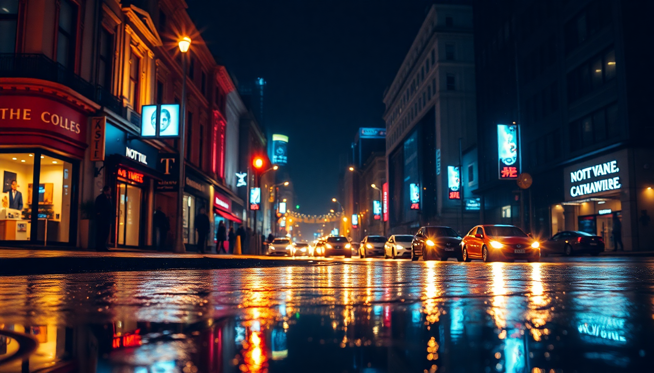 Splendid Street Reflections Lights in the Rain