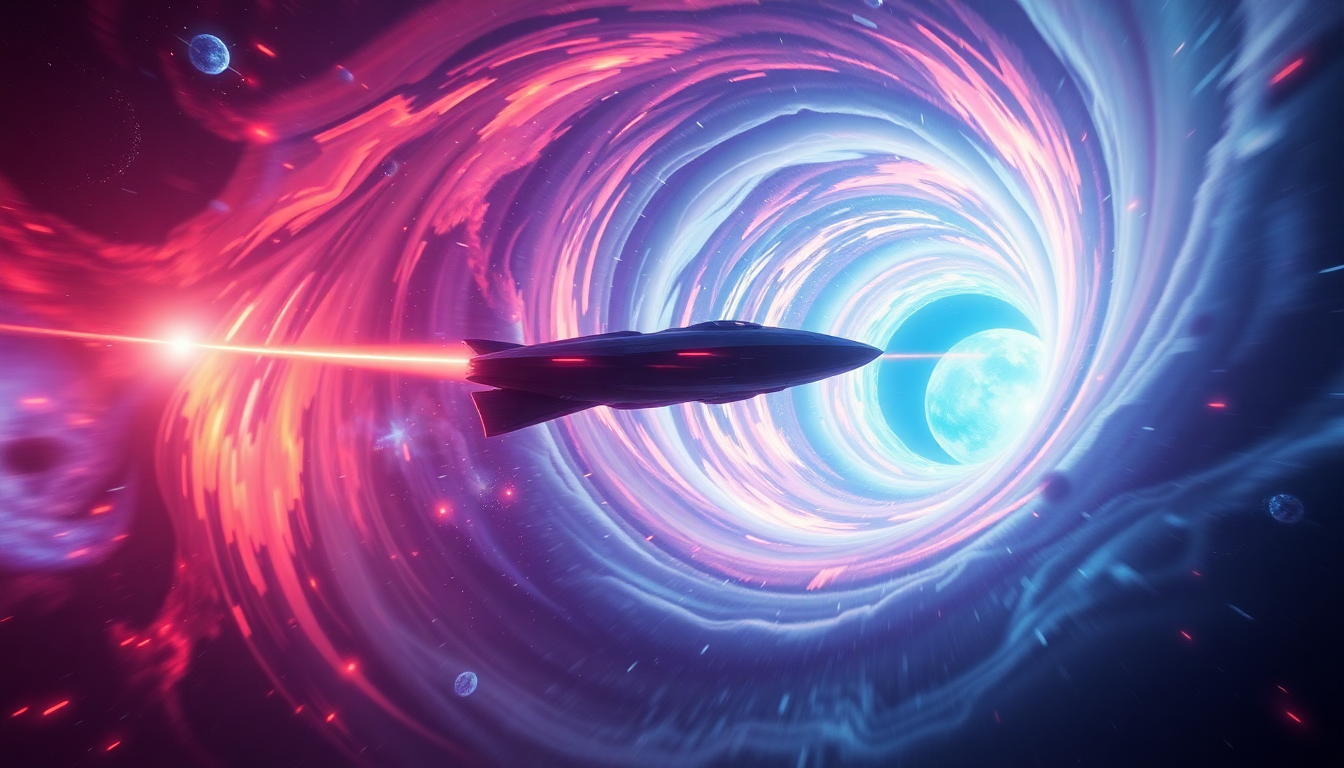 Delicate Interstellar Ship Approaching