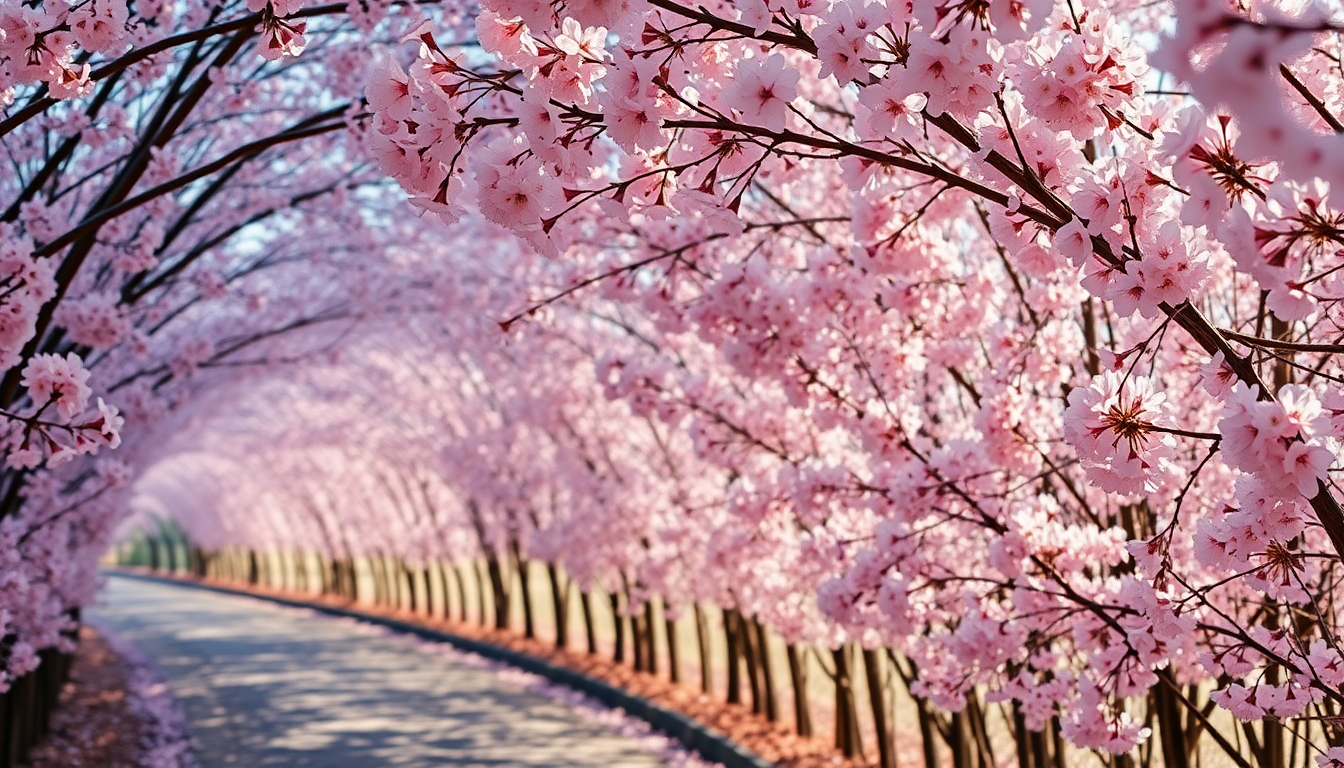 Magnificent Japan Cherry Blossom in Spring