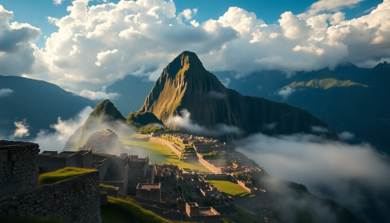 Delicate Machu Picchu Picchu Clouds