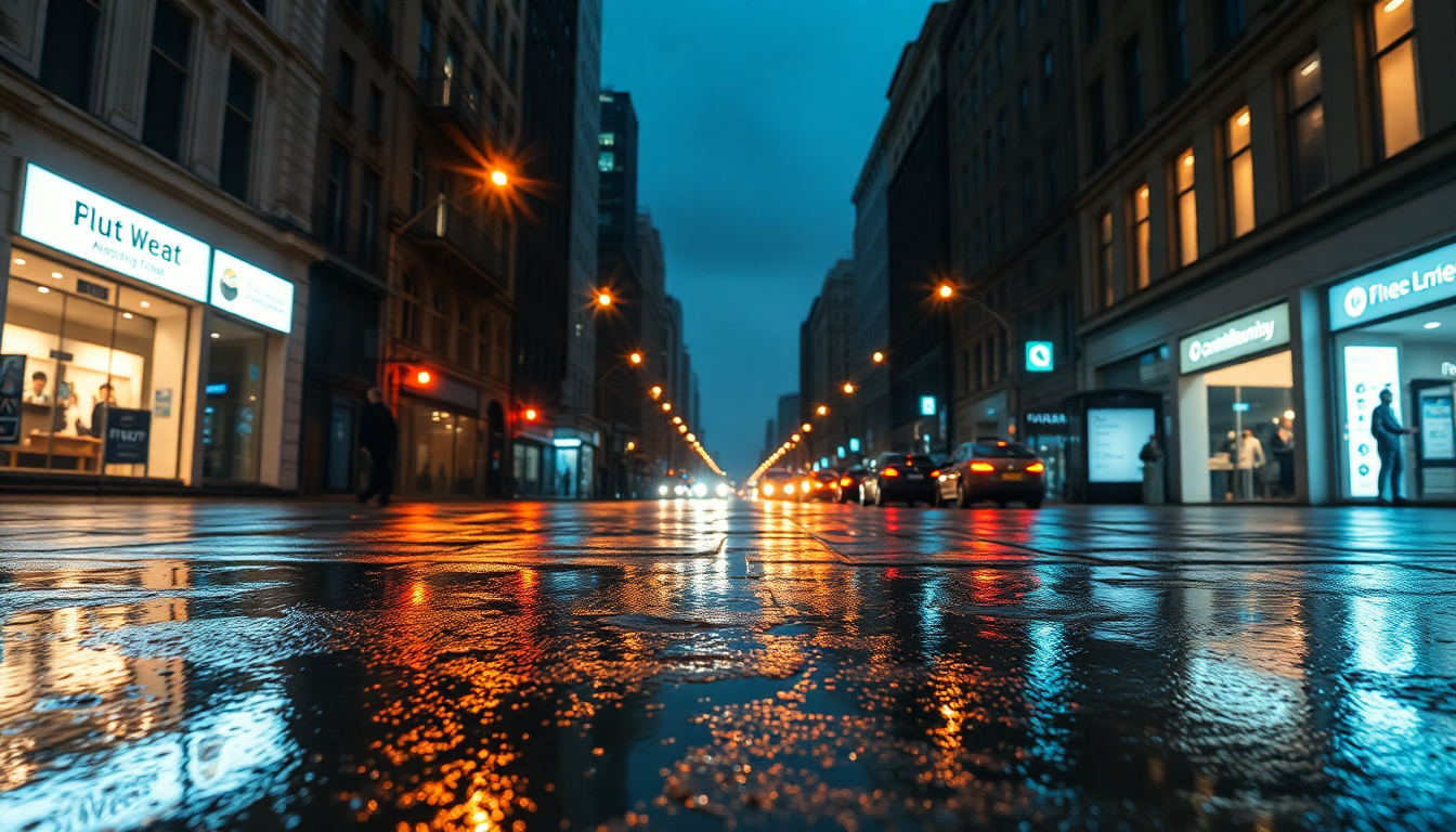 Captivating Street Reflections Lights in the Rain