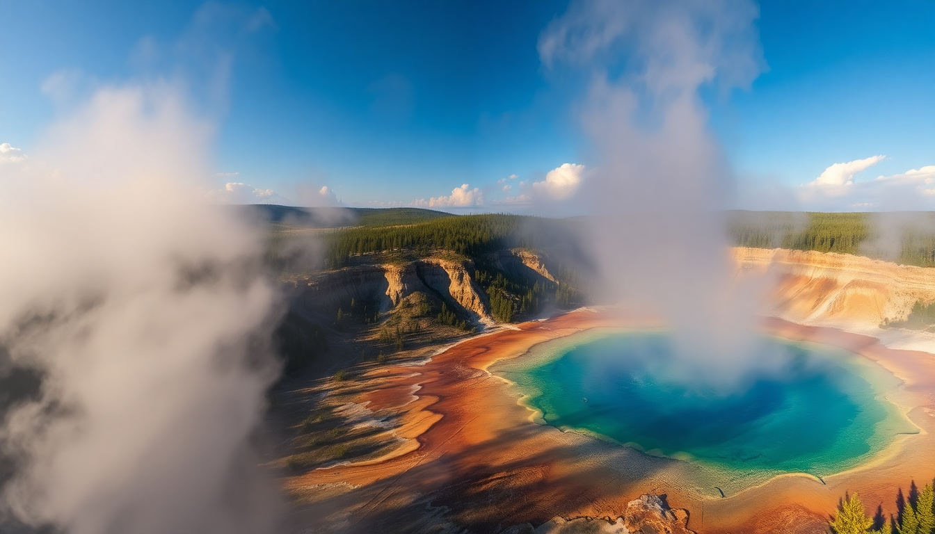 Resplendent Grand Prismatic Rainbow in Spring