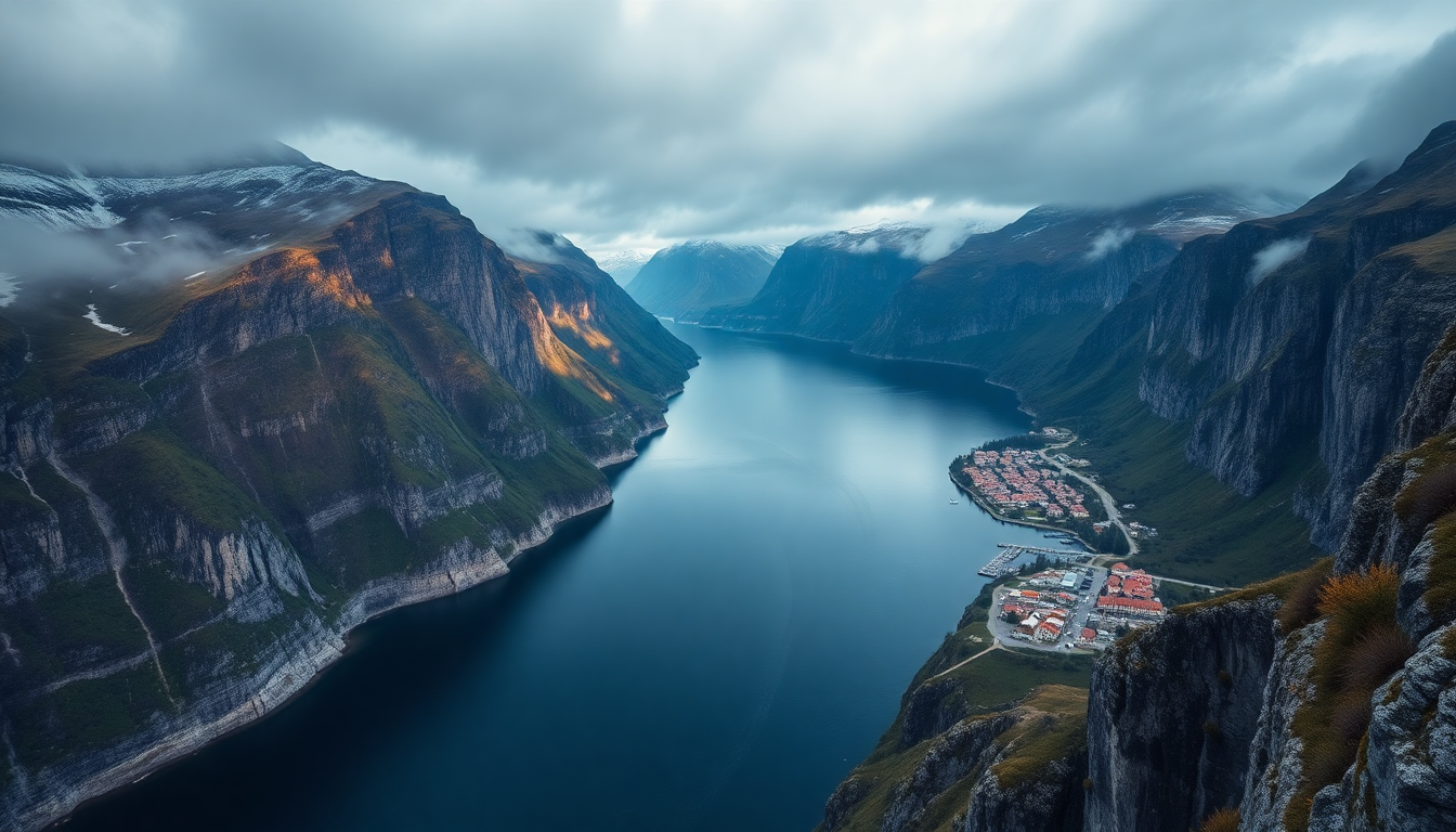 Exquisite Norway Fjord Cliffs Drama
