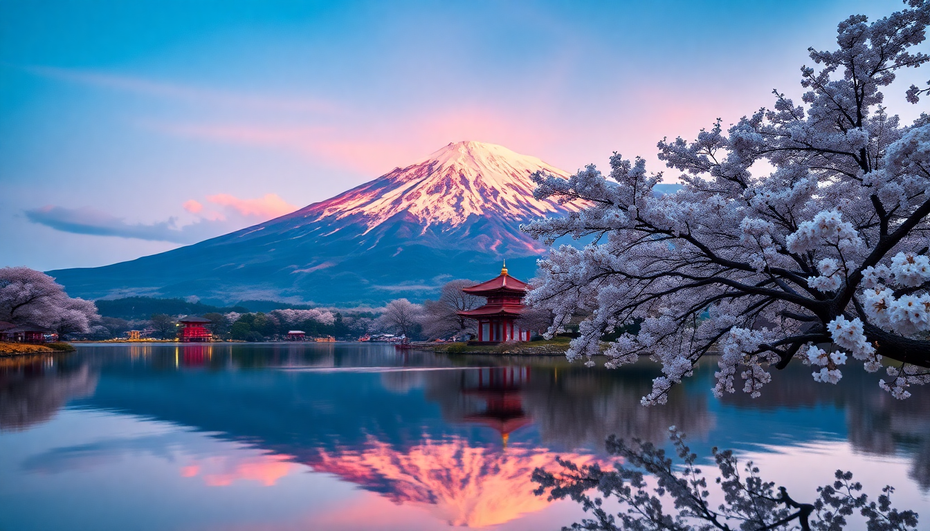 Extraordinary Mt. Fuji Cherry Blossoms in Spring