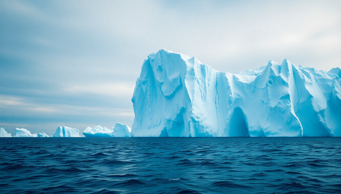 Ornate Iceberg Sculpture Floating