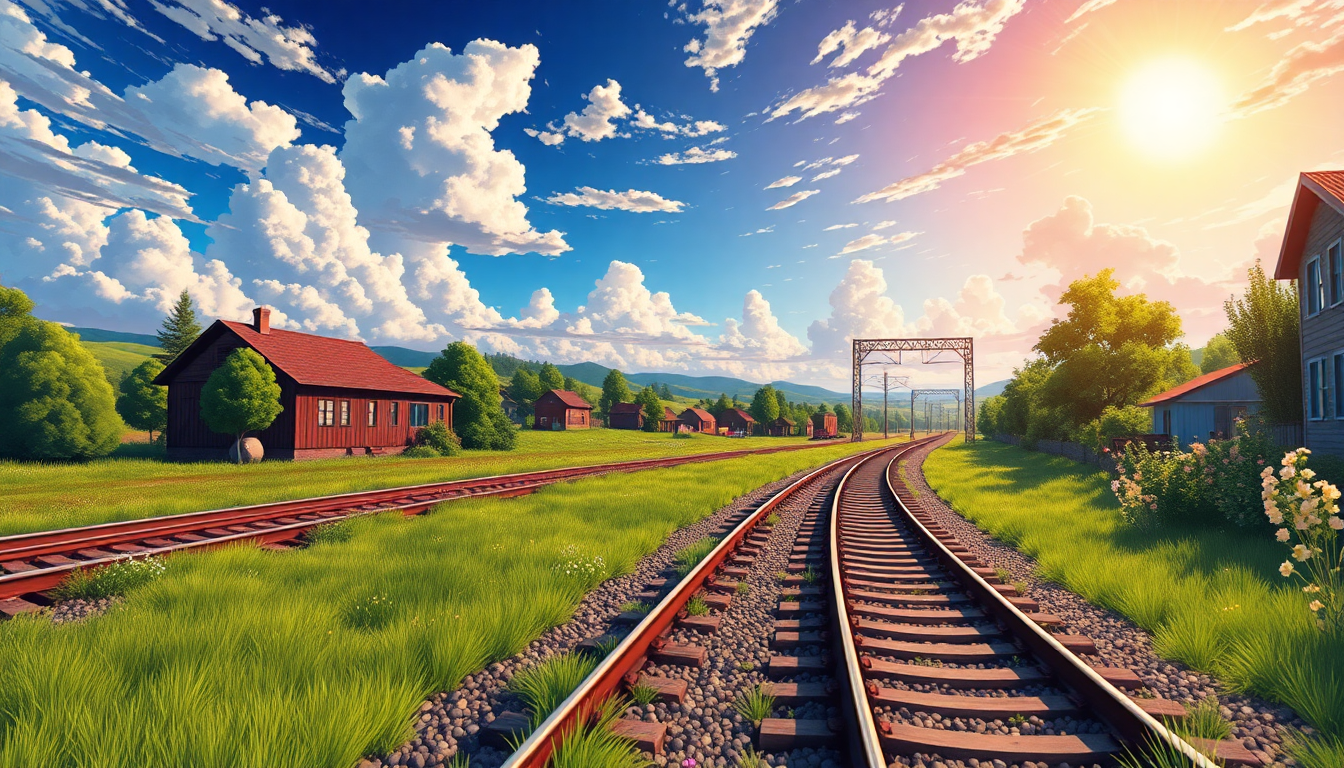 Gentle Studio Ghibli Countryside in Summer