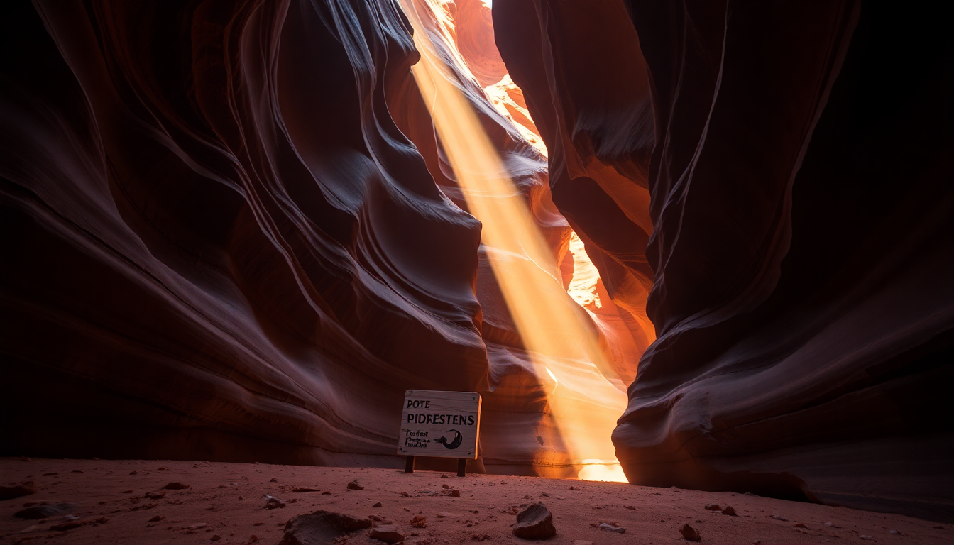 Celestial Slot Canyon Narrow Glow