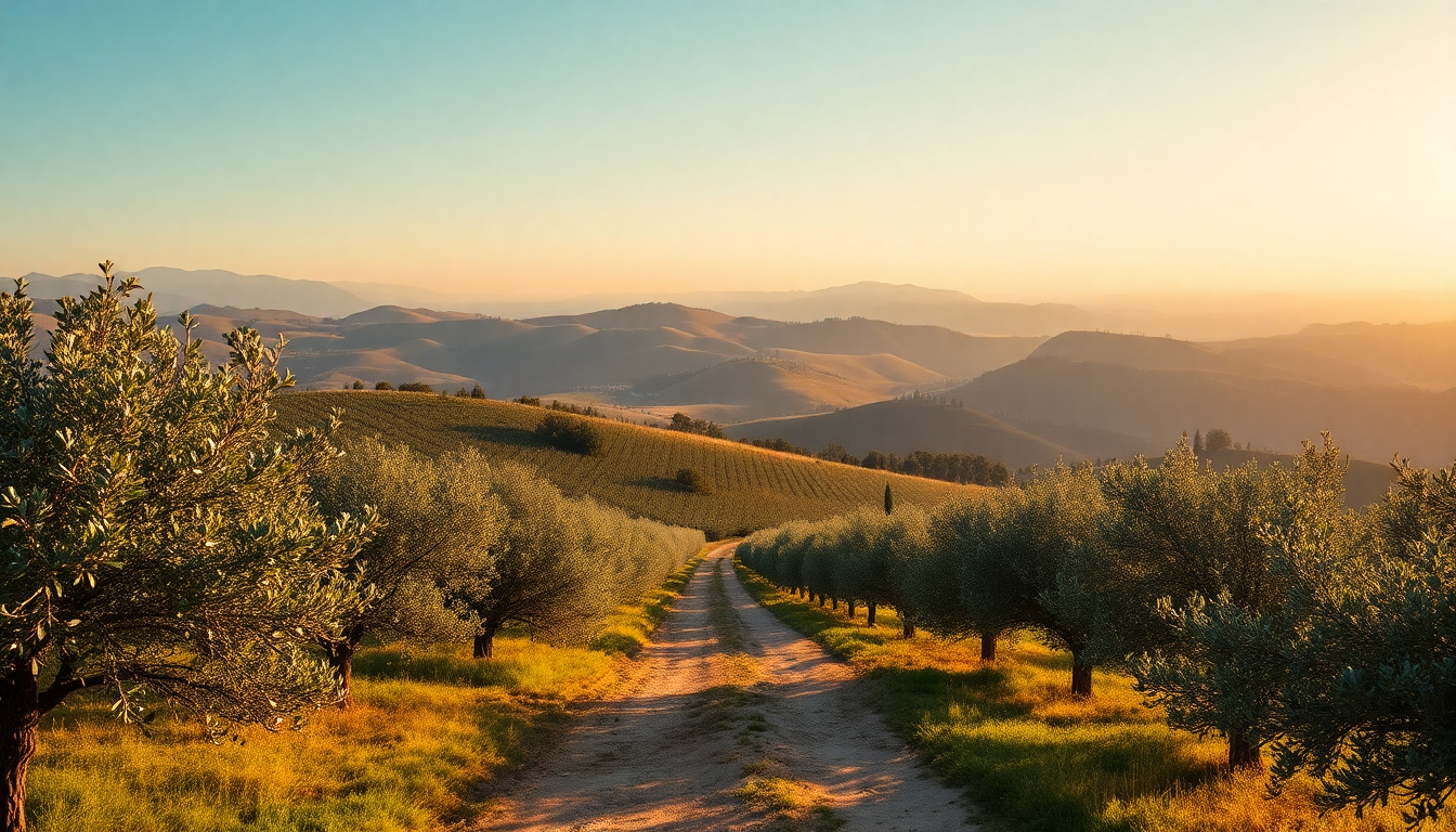 Stellar Tuscany Olive Grove in Golden Light