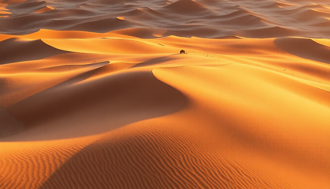 Enchanted Sand Dunes Shadows from Above