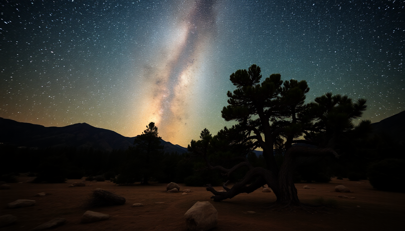 Lustrous Milky Way Core Ruins