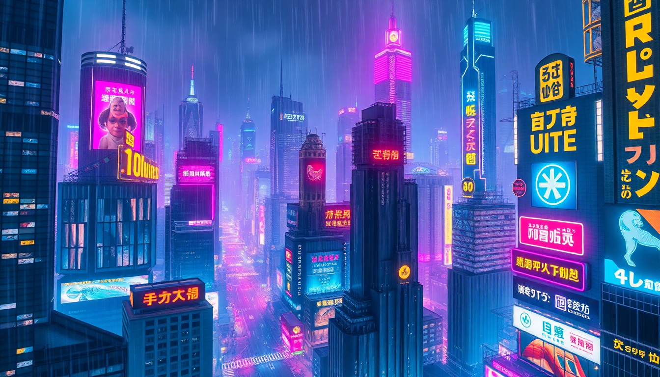 Majestic Cyberpunk Megacity Endless Neon Dreams