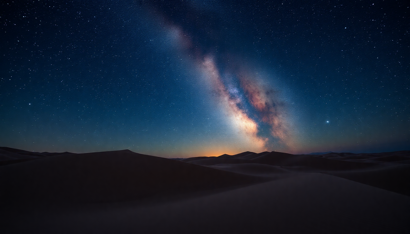 Lustrous Desert Milky Way by Night