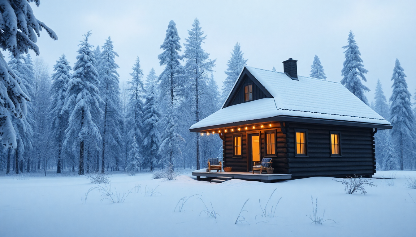 Breathtaking Scandinavian Cabin Isolation in Winter