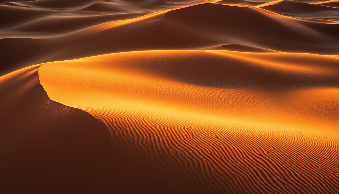 Glorious Sand Dunes Shadows from Above