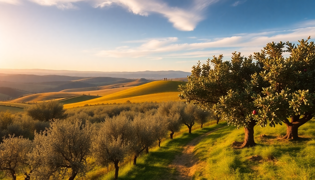 Phenomenal Tuscany Olive Grove in Golden Light