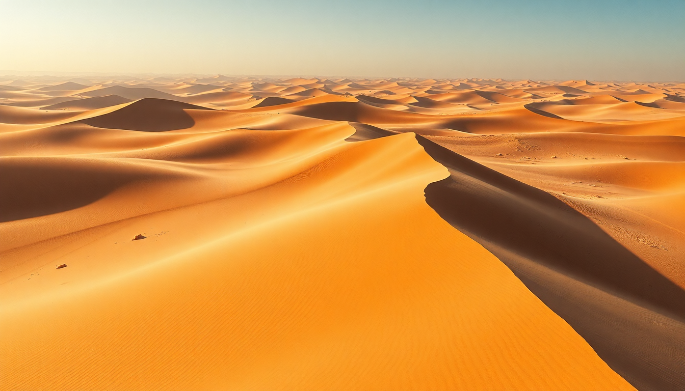Striking Sand Dunes Shadows from Above