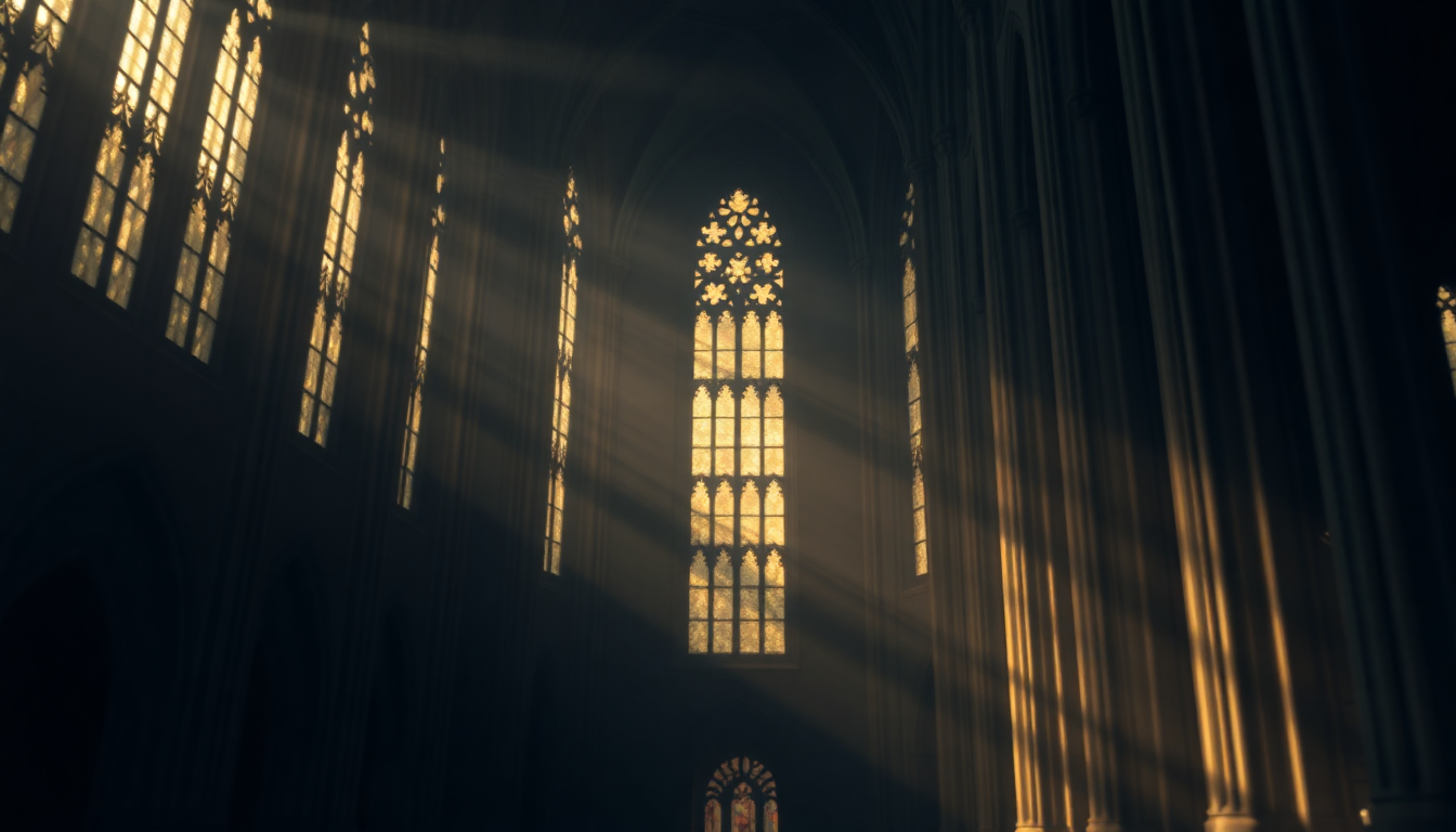 Sinister Gothic Cathedral Candlelight Drama