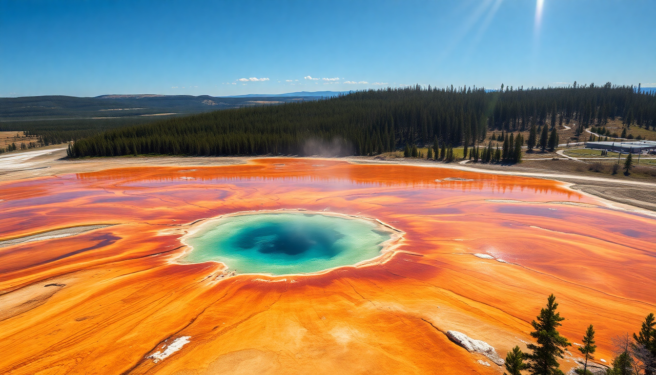 Dreamlike Yellowstone Grand Prismatic in Spring