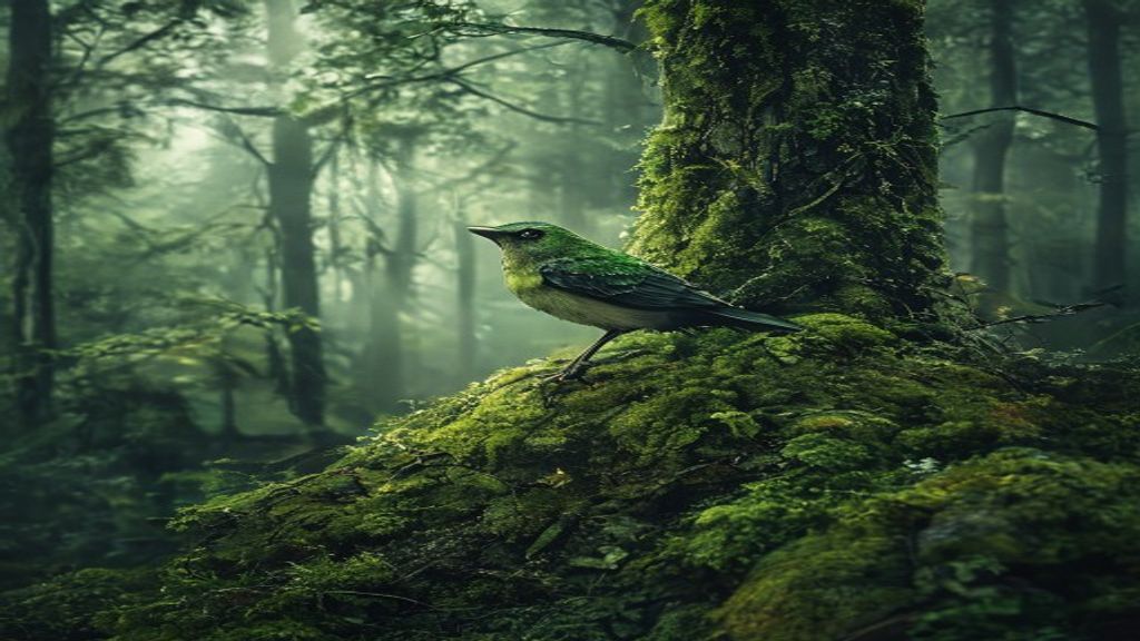 Majestic Enchanted Forest Moss in the Mist