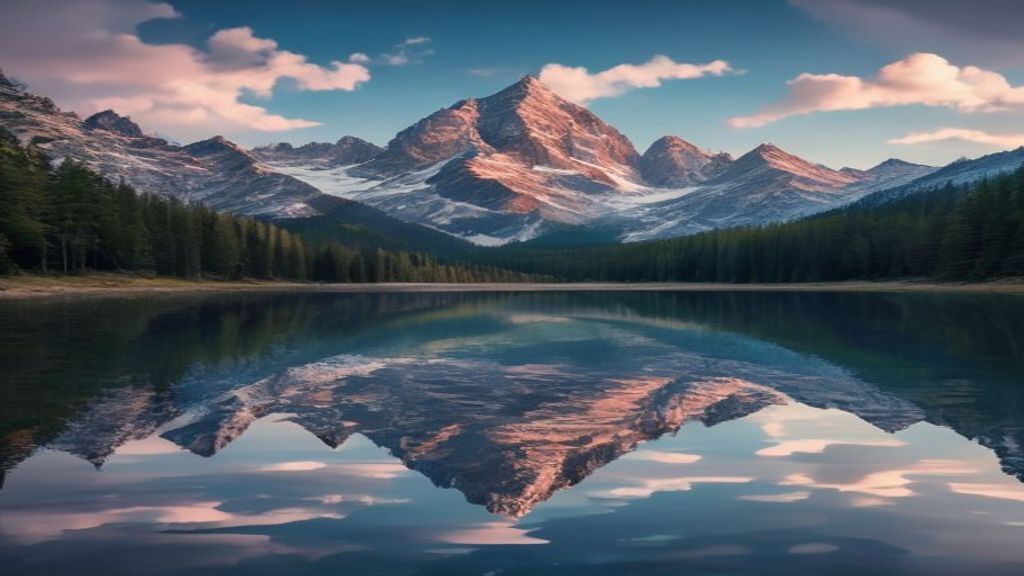 Striking Mountain Lake Mirror Reflections
