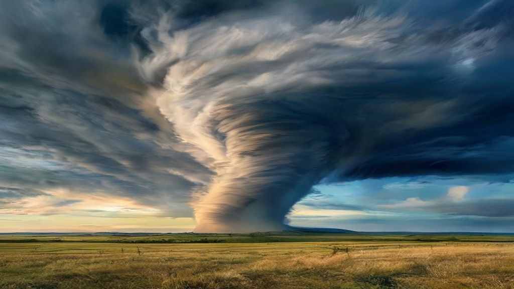 Luminous Tornado Supercell Structure Drama
