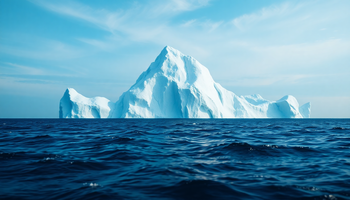 Dazzling Iceberg Sculpture Floating