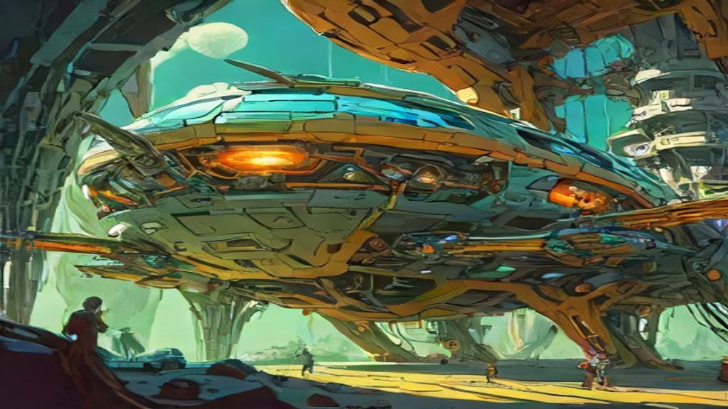 Sweeping Bioship Organic Spacecraft