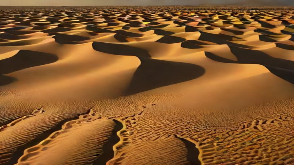 Captivating Sand Dunes Shadows from Above