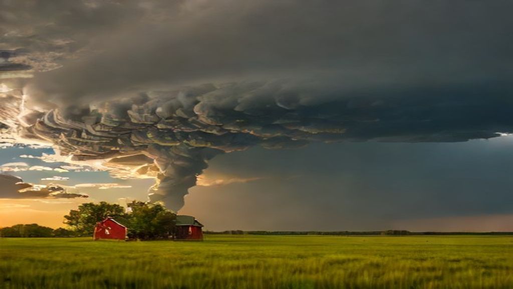 Mesmerizing Tornado Supercell Structure Drama