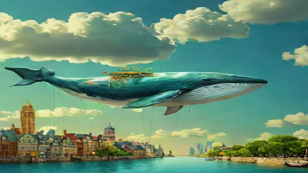 Enchanting Whale Flying City